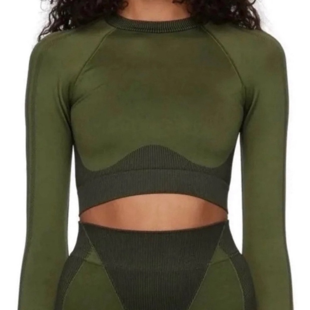 Adidas IVY PARK Olive Green Crop Top women’s size XS NWOT